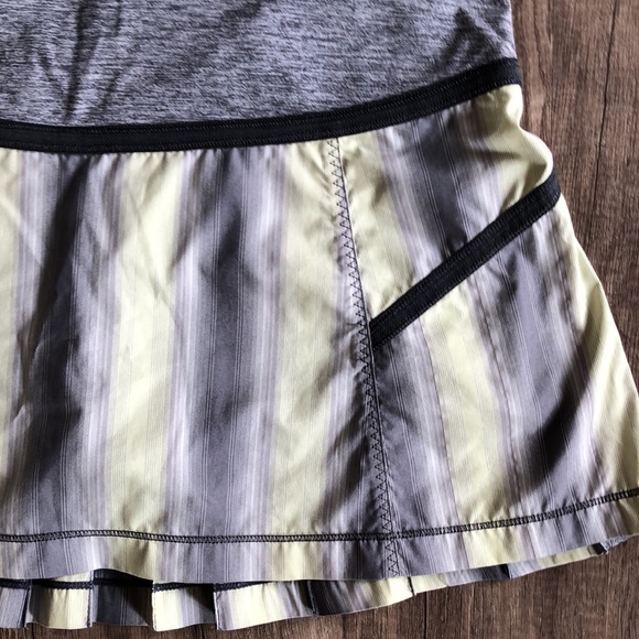 Lululemon Reflective Gray Citron Tennis Athletic Skirt Rare 6 - Picture 3 of 9